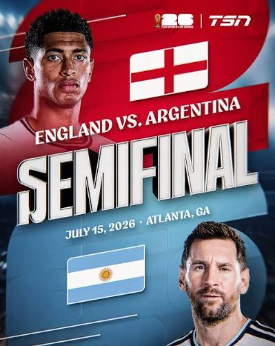 ENGLAND V ARGENTINA 15 July 2026