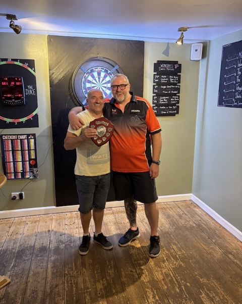 Tournament Organiser, Richard Mower - above, Richard with the 2026 Champion, Matt Whitton